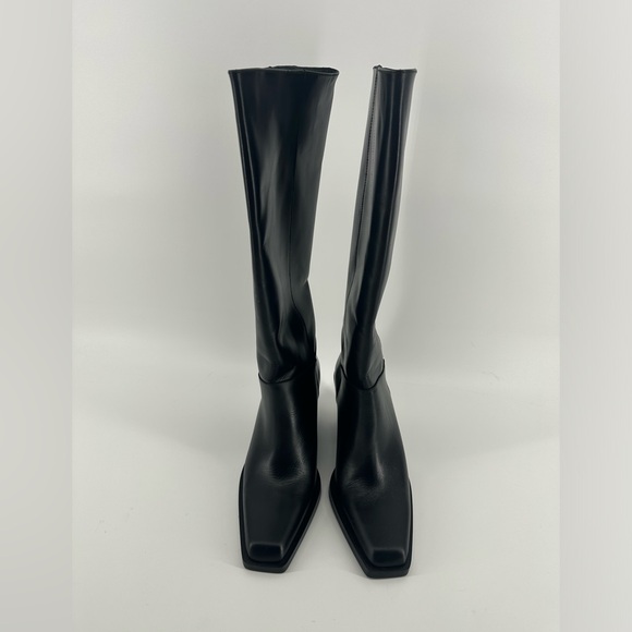 NWT Massimo Dutti black leather boots size 9/40 - Picture 2 of 5